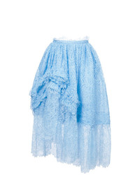 Голубая юбка-миди из фатина от Ermanno Scervino