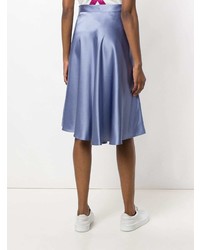 Голубая юбка-миди со складками от Semicouture