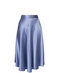Голубая юбка-миди со складками от Semicouture