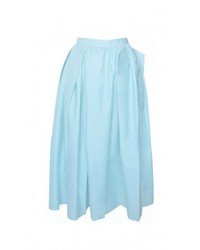 Голубая юбка со складками