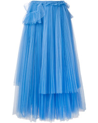 Голубая юбка со складками от Rochas