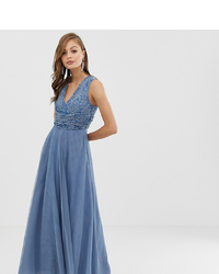 Голубое вечернее платье с пайетками от ASOS DESIGN