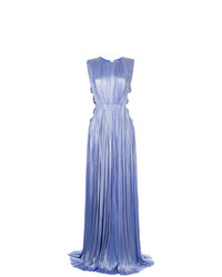 Голубое вечернее платье со складками от Maria Lucia Hohan