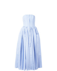 Голубое вечернее платье со складками от Natasha Zinko