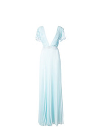 Голубое вечернее платье со складками от Patbo