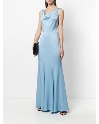 Голубое вечернее платье от Moschino