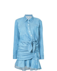 Голубое джинсовое платье-рубашка от Veronica Beard
