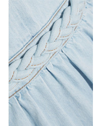 Голубое джинсовое платье-футляр от Valentino