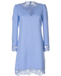 Голубое кружевное платье от Ermanno Scervino