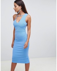 Голубое облегающее платье от ASOS DESIGN