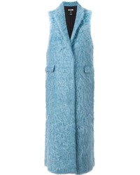 Голубое пальто без рукавов от MSGM