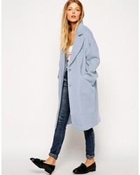 Женское голубое пальто от Asos