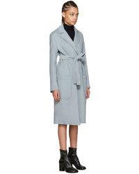 Женское голубое пальто от Helmut Lang