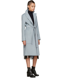 Женское голубое пальто от Helmut Lang