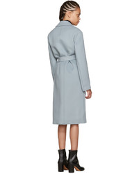 Женское голубое пальто от Helmut Lang