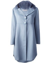 Женское голубое пальто от Ermanno Scervino