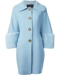Женское голубое пальто от Ermanno Scervino