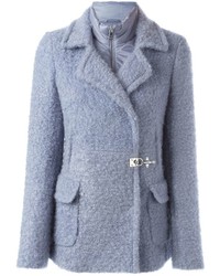 Женское голубое пальто от Fay