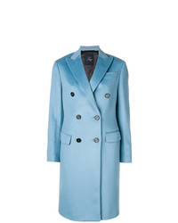 Женское голубое пальто от Fay