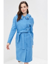 Женское голубое пальто от Grand Style