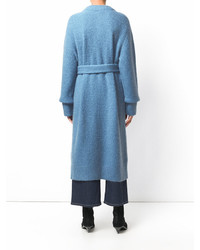 Женское голубое пальто от Christian Wijnants