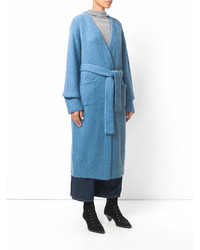 Женское голубое пальто от Christian Wijnants