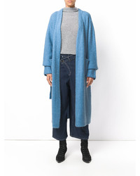 Женское голубое пальто от Christian Wijnants