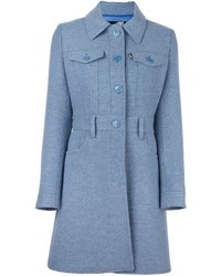 Женское голубое пальто от Love Moschino