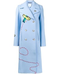 Женское голубое пальто от Mira Mikati