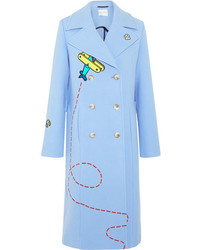 Женское голубое пальто от Mira Mikati