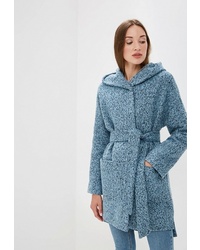 Женское голубое пальто от Rosso Style