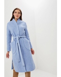 Женское голубое пальто от Rosso Style