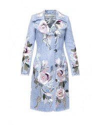 Женское голубое пальто от Yukostyle