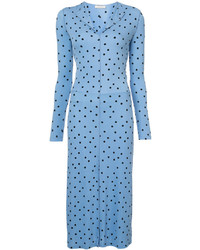 Голубое платье в горошек от Nina Ricci
