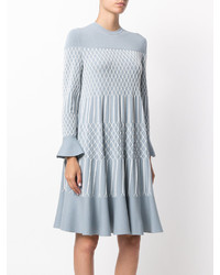 Голубое платье в сеточку от Fendi