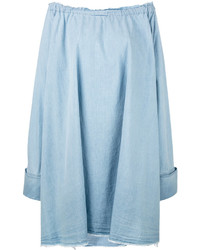 Голубое платье из шамбре от MARQUES ALMEIDA