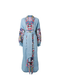 Голубое платье-макси с вышивкой от Yuliya Magdych