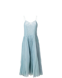 Голубое платье-макси со складками от Forte Forte