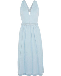 Голубое платье-миди от Valentino