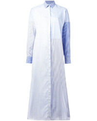 Голубое платье-рубашка в вертикальную полоску от EACH X OTHER