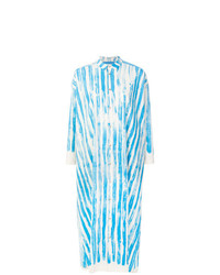 Голубое платье-рубашка с принтом от Toogood