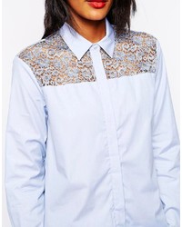 Голубое платье-рубашка от Sportmax