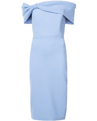 Голубое платье с открытыми плечами от Christian Siriano
