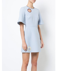 Голубое платье с пышной юбкой от Roksanda