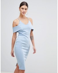Голубое платье-футляр от Vesper