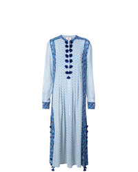 Голубое пляжное платье с принтом от Figue