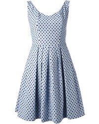 Голубое повседневное платье в горошек от Pinko