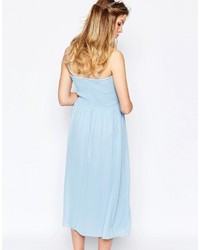 Голубое шифоновое платье-миди от Vila
