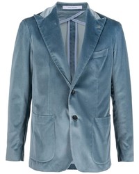 Голубой бархатный пиджак