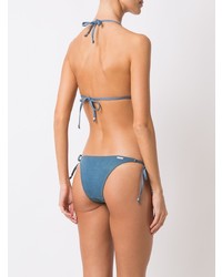 Голубой бикини-топ с вышивкой от Amir Slama